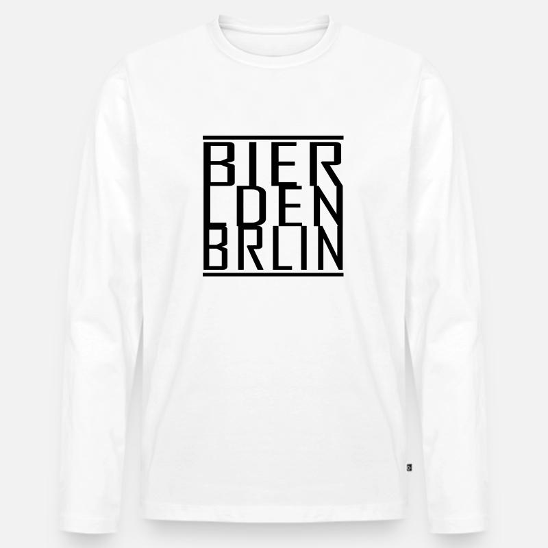 BierLaden Berlin - Männer Premium Bio Langarmshirt - Weiß