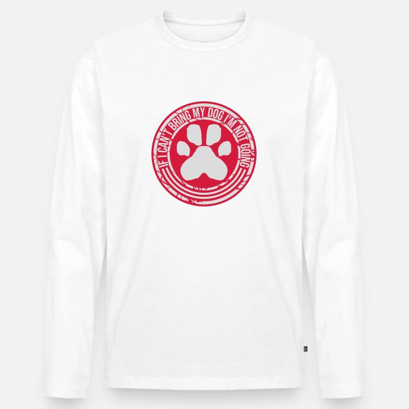 bring my dog Zitat - Männer Premium Bio Langarmshirt - Weiß