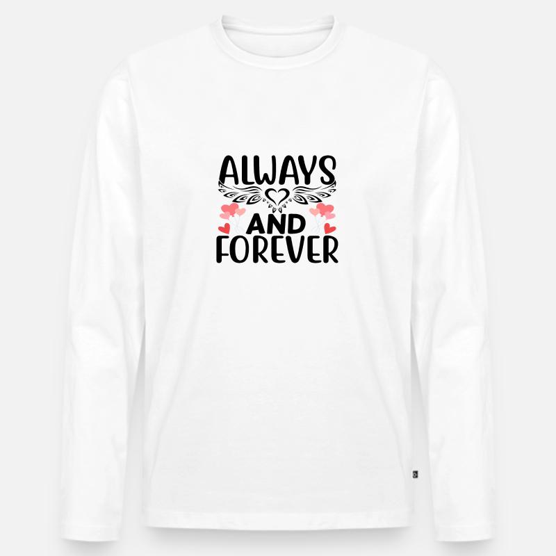 Always And Forever - Männer Premium Bio Langarmshirt - Weiß
