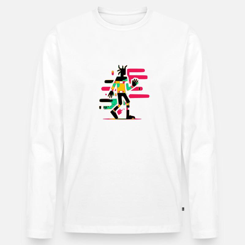 Der Torwart - Männer Premium Bio Langarmshirt - Weiß
