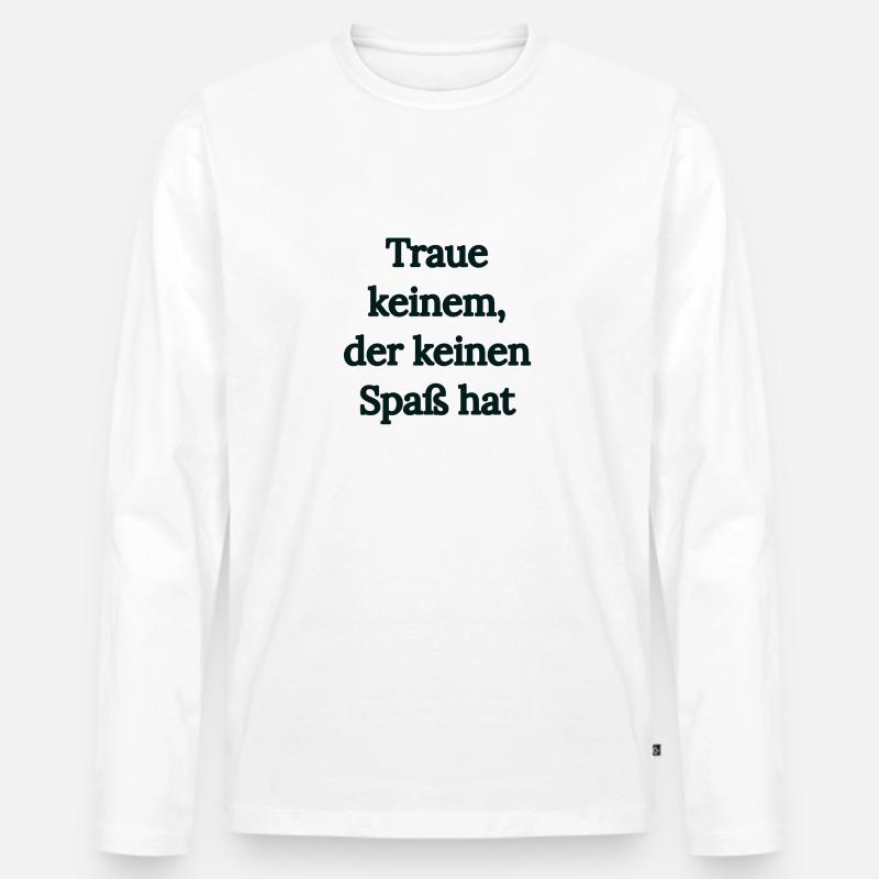 spass - Männer Premium Bio Langarmshirt - Weiß