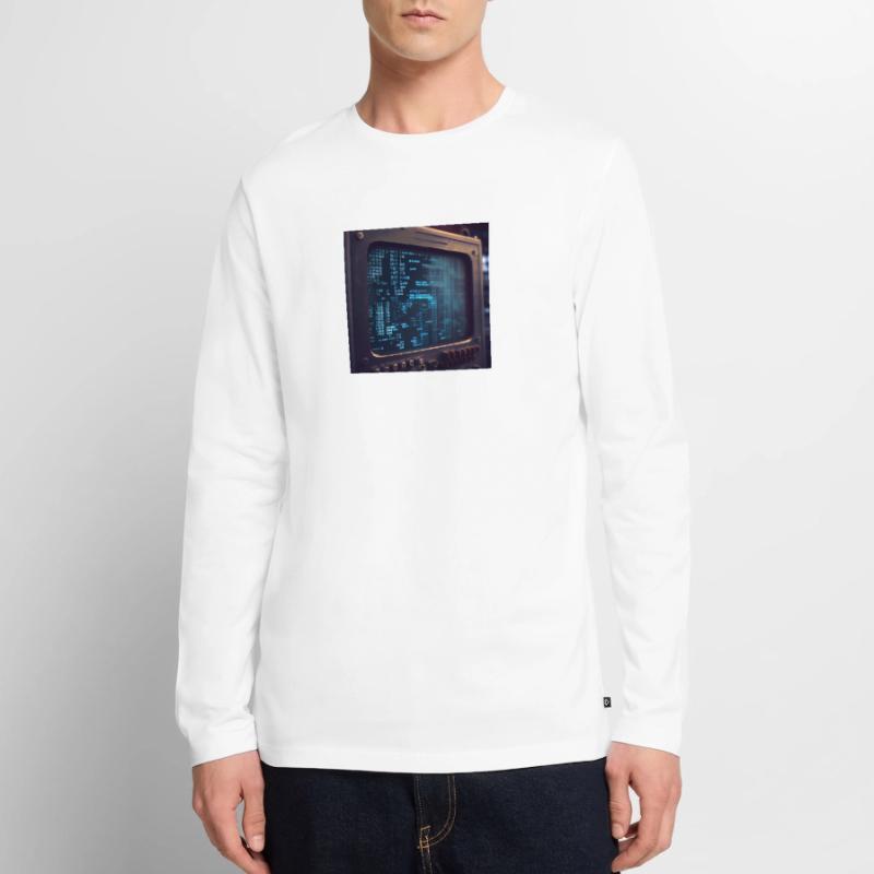 Code sur un écran de PC T-shirt manches longues Premium bio Homme