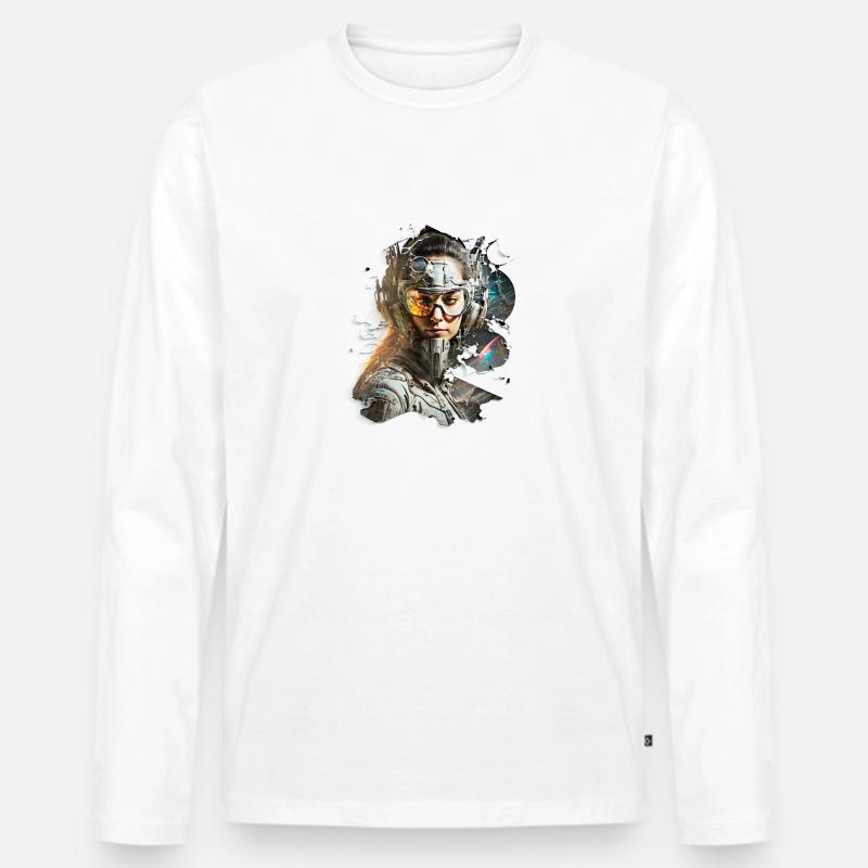 Misc SciFi No29 - Männer Premium Bio Langarmshirt - Weiß