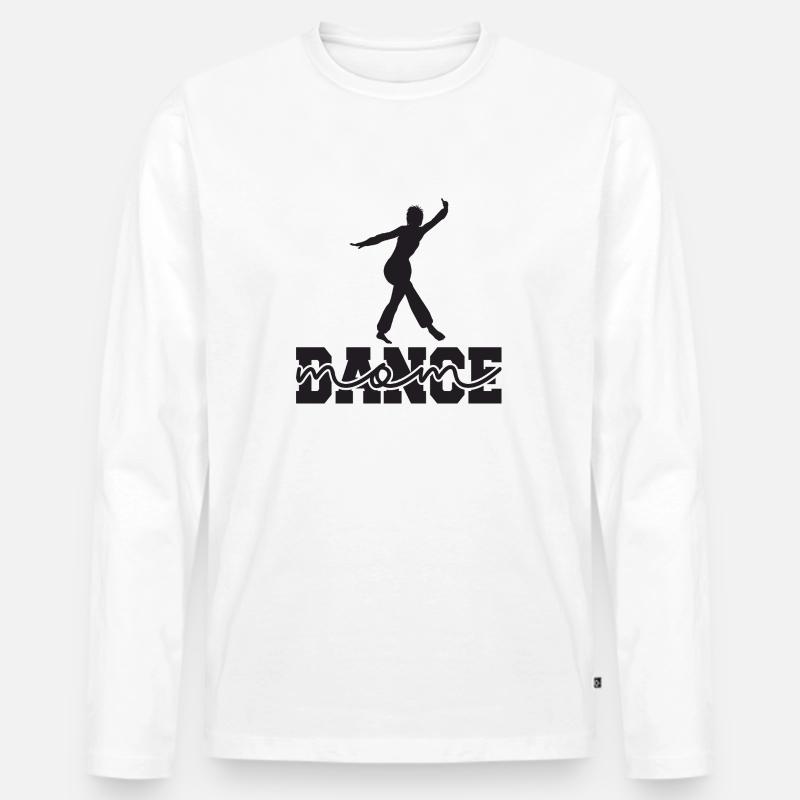 Dance Mom - Männer Premium Bio Langarmshirt - Weiß