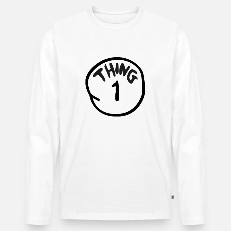 Dr. Suess Sache 1 - Männer Premium Bio Langarmshirt - Weiß