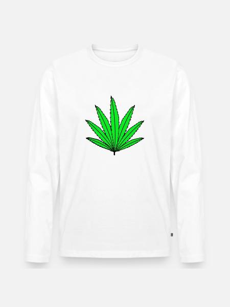 Hemp - Men's Premium Organic Long Sleeve Shirt - white