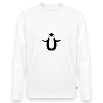 I get happy when I m flappy - Men's Premium Organic Long Sleeve Shirt - white - Front - Nico (187cm)