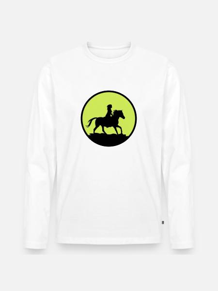 cavalier - T-shirt manches longues Premium bio Homme - blanc