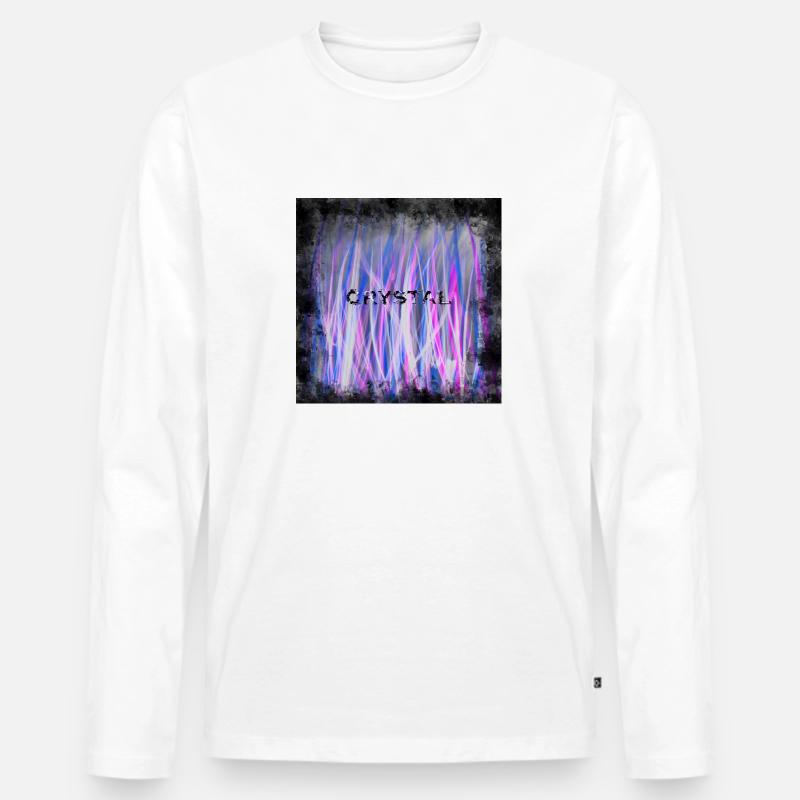 Crystal Blaze - Männer Premium Bio Langarmshirt - Weiß