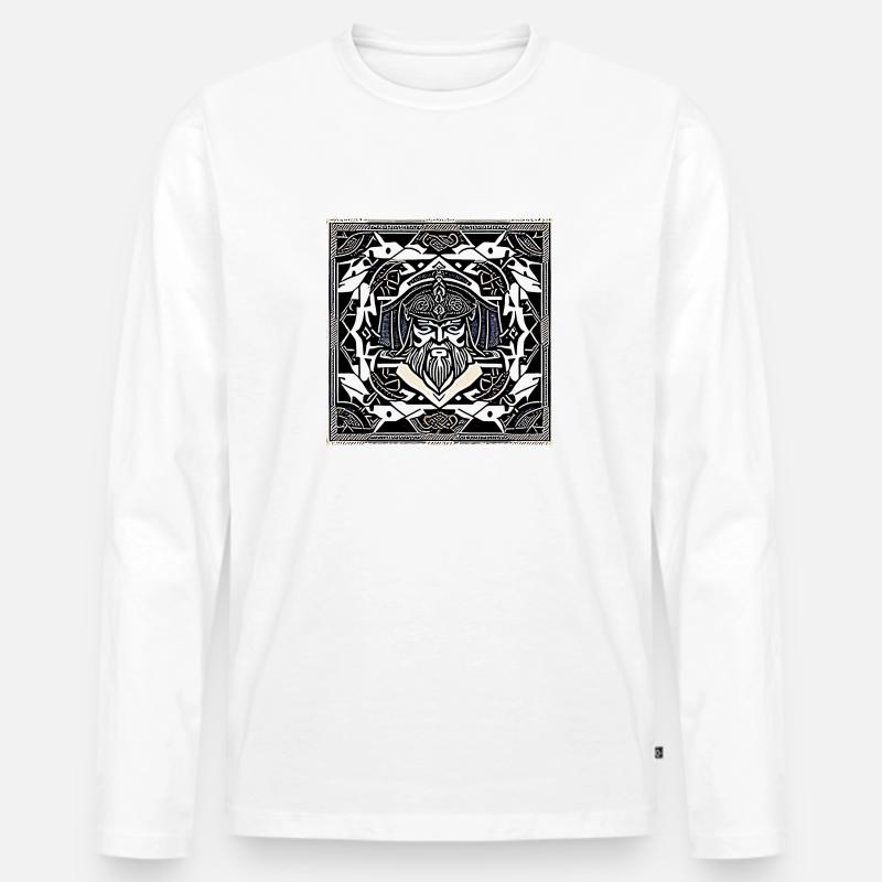 Allvater's Ruf - Männer Premium Bio Langarmshirt - Weiß