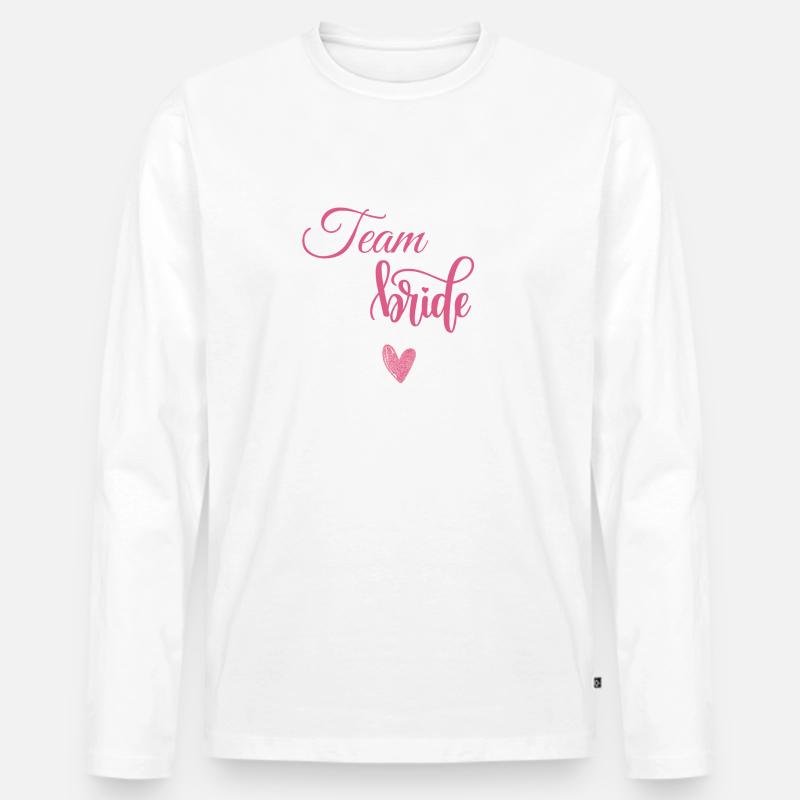 Teambraut - Männer Premium Bio Langarmshirt - Weiß