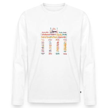 Berlin Brandenburger Tor Souvenir Sehenswürdigkeit - Männer Premium Bio Langarmshirt - Weiß - Vorne - Nico (187cm)
