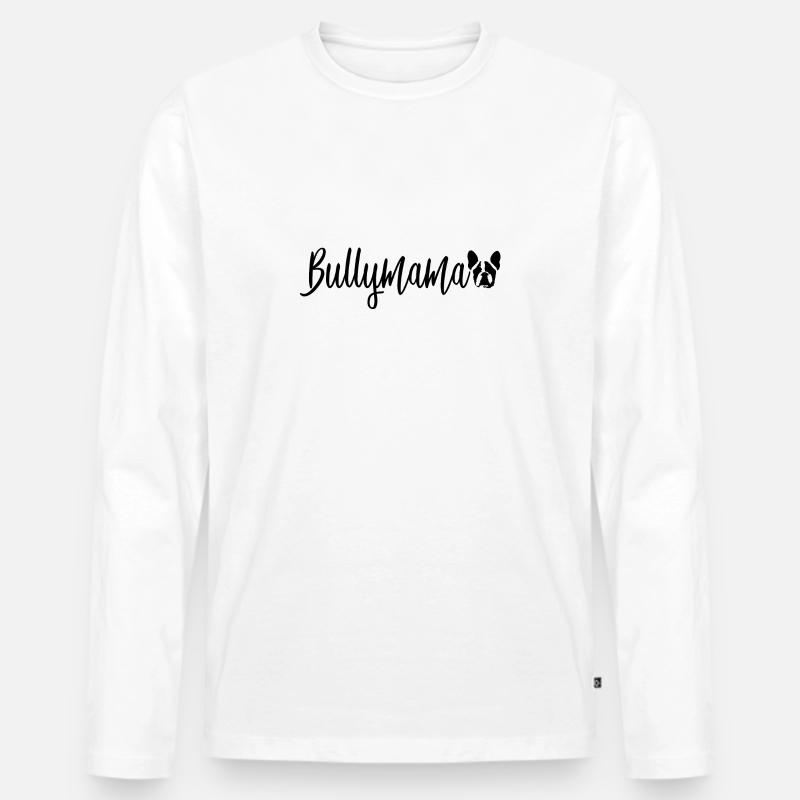 Hund - Männer Premium Bio Langarmshirt - Weiß