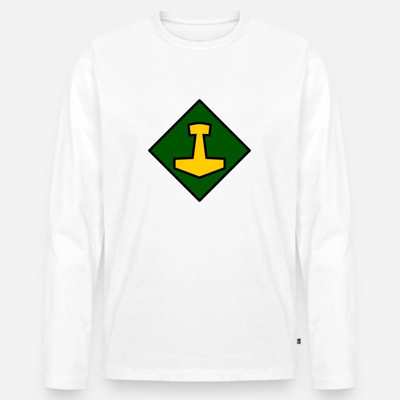 Mjölnir - Männer Premium Bio Langarmshirt - Weiß
