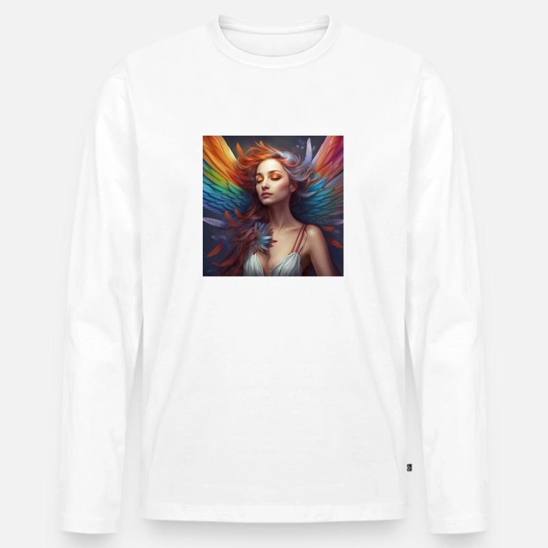 Rainbow Elf5 - Männer Premium Bio Langarmshirt - Weiß