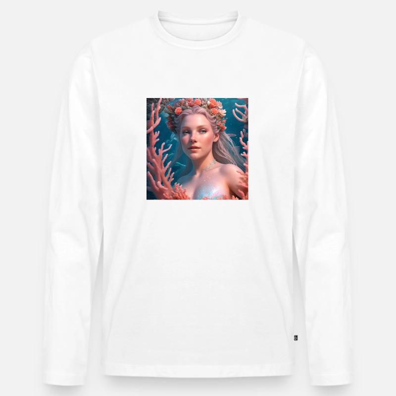 blockedName - Männer Premium Bio Langarmshirt - Weiß