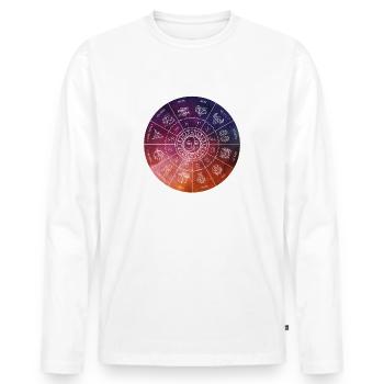Zodiac illustration - Men's Premium Organic Long Sleeve Shirt - white - Front - Nico (187cm)