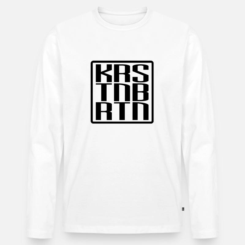 KRSTNBRTN - Krustenbraten - Männer Premium Bio Langarmshirt - Weiß