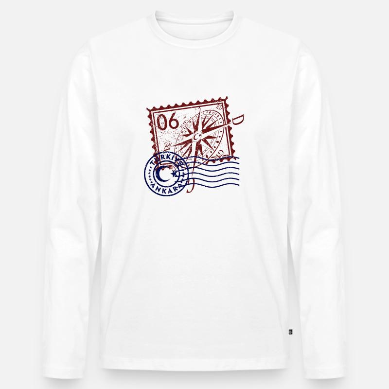 Ankara - Männer Premium Bio Langarmshirt - Weiß