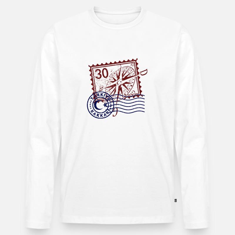 Hakkari - Männer Premium Bio Langarmshirt - Weiß