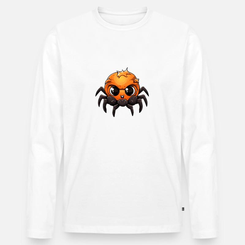 Baby Spinne Halloween Cartoon - Männer Premium Bio Langarmshirt - Weiß