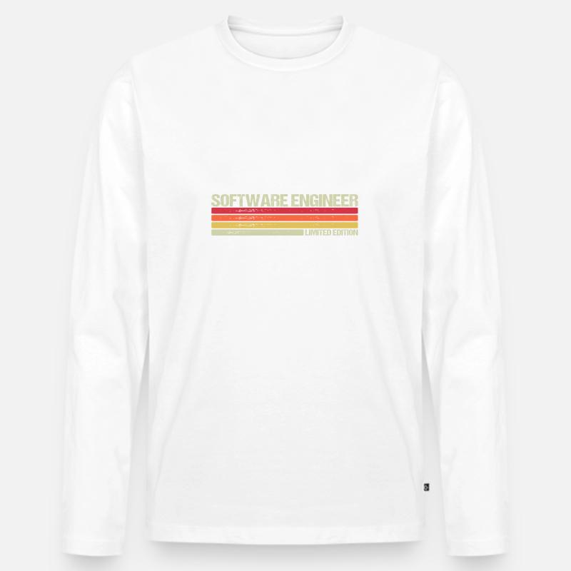 Software Engineer Limited Edition - Männer Premium Bio Langarmshirt - Weiß