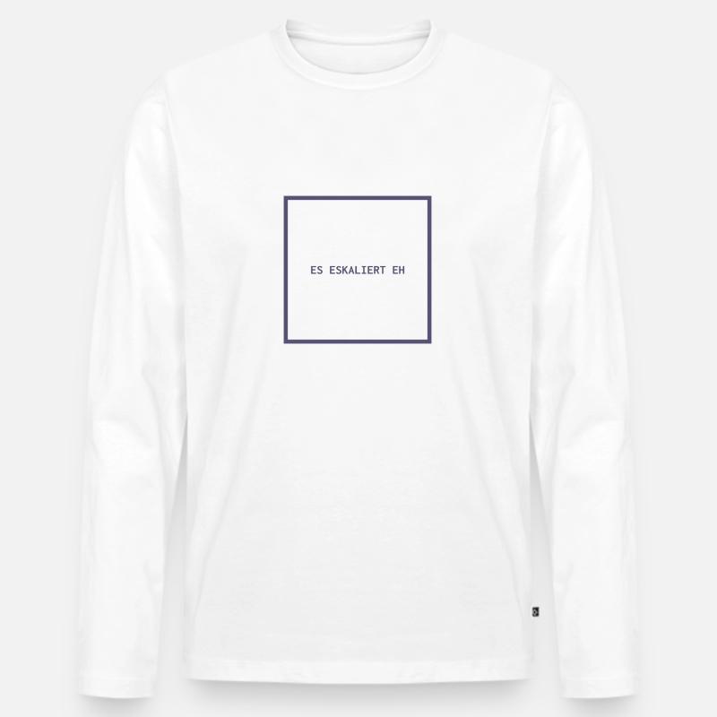 ES ESKALIERT EH - Männer Premium Bio Langarmshirt - Weiß