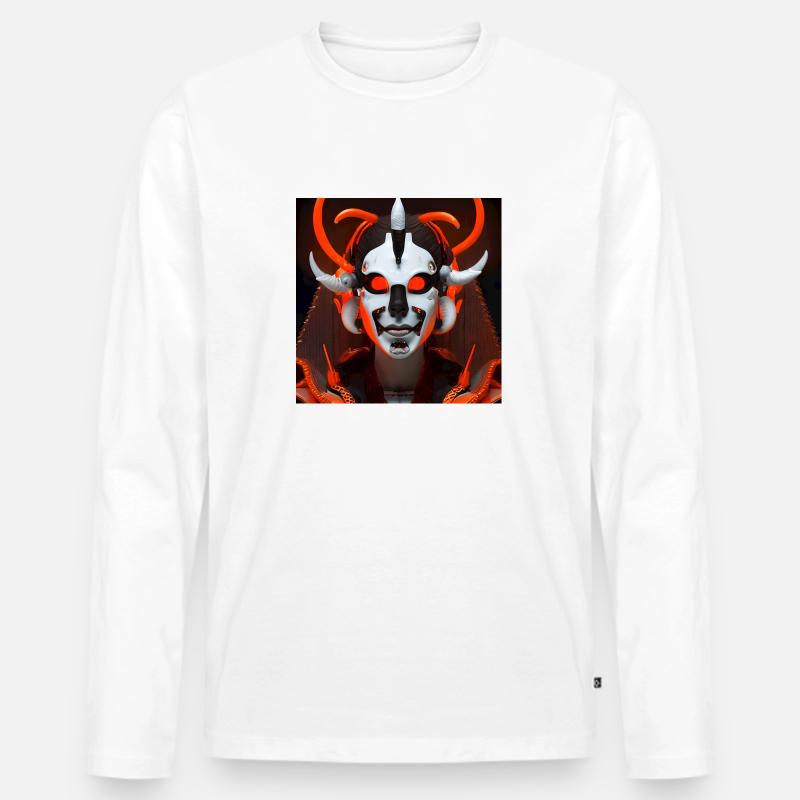mad devil - Männer Premium Bio Langarmshirt - Weiß