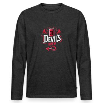 Devils Brew - Men's Premium Organic Long Sleeve Shirt - heather anthracite - Front - Nico (187cm)