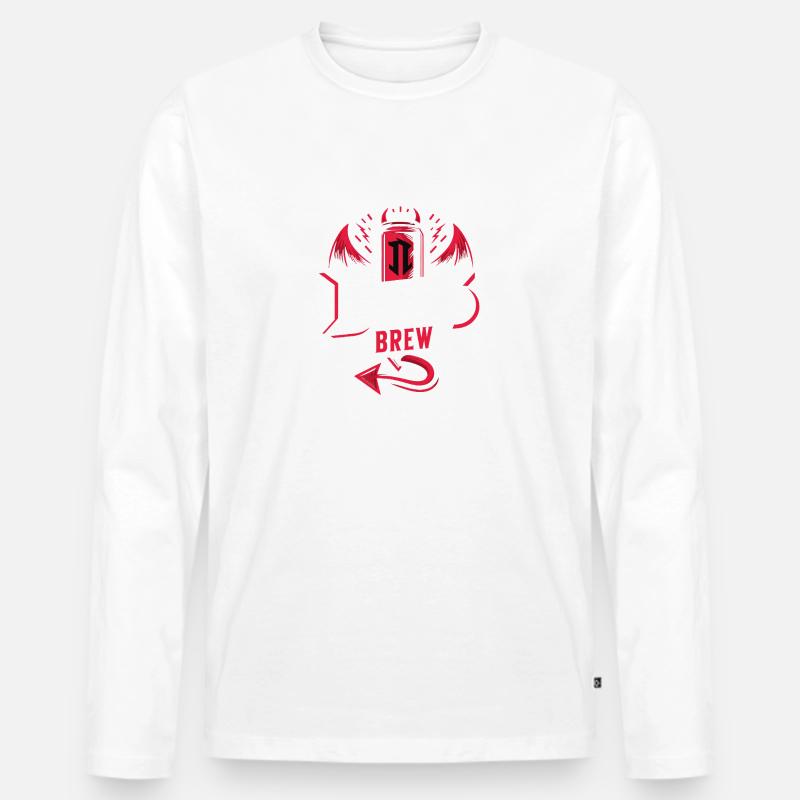 Teufelsgebräu - Männer Premium Bio Langarmshirt - Weiß