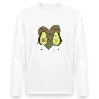 L’amour de l’avocat, toi et moi... Un couple d’amants - T-shirt manches longues Premium bio Homme - blanc - Devant - Nico (187cm)