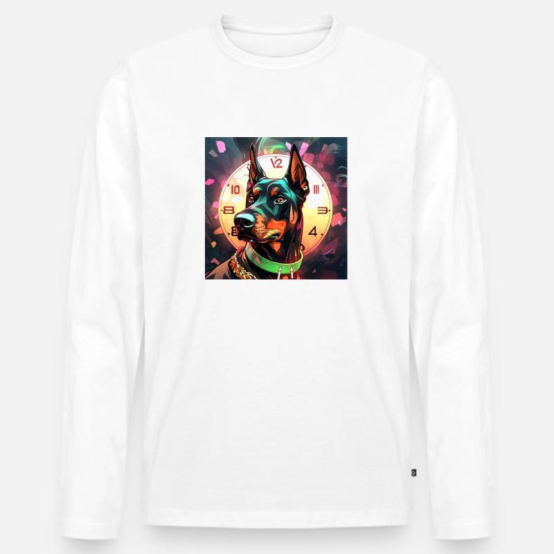 Der Wächter - Männer Premium Bio Langarmshirt - Weiß