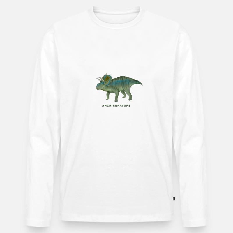 ANCHICERATOPS - Männer Premium Bio Langarmshirt - Weiß
