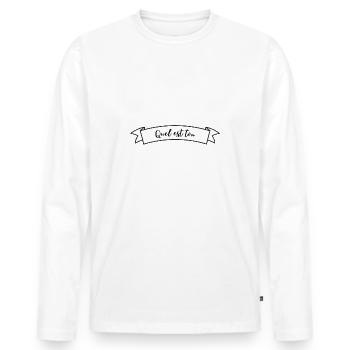 Super pouvoir enseigant - T-shirt manches longues Premium bio Homme - blanc - Devant - Nico (187cm)