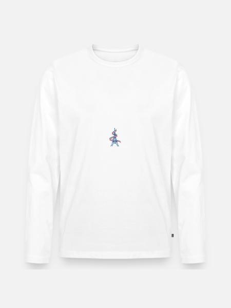 Shout, support, vibrate - Men's Premium Organic Long Sleeve Shirt - white