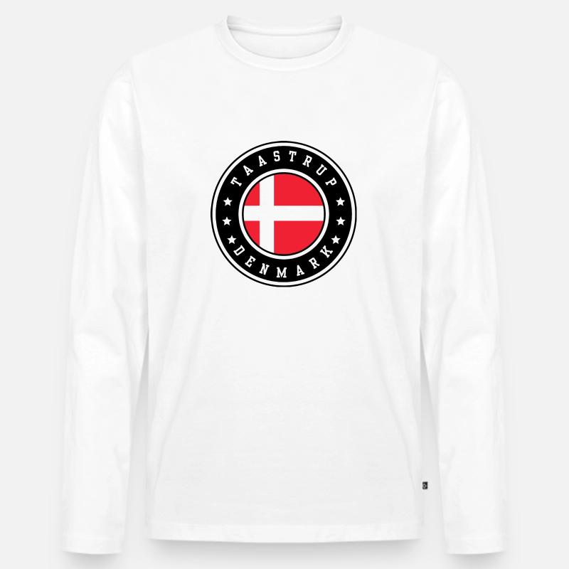 Taastrup Dänemark - Männer Premium Bio Langarmshirt - Weiß
