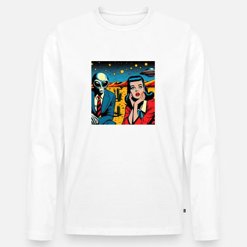 "Wir gehen nach Hause!" - Männer Premium Bio Langarmshirt - Weiß