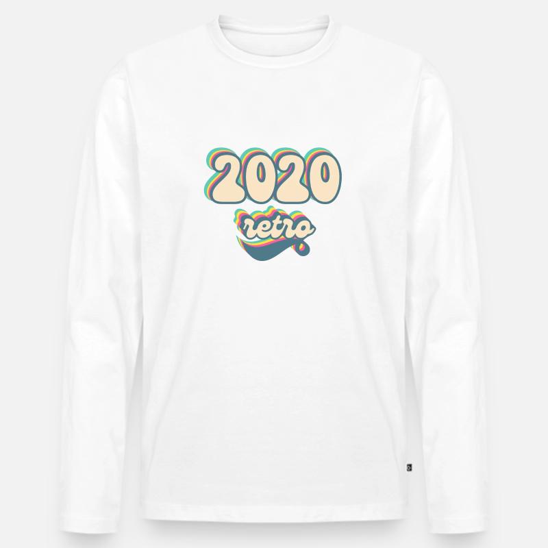2020 Retro Geschenkidee - Männer Premium Bio Langarmshirt - Weiß