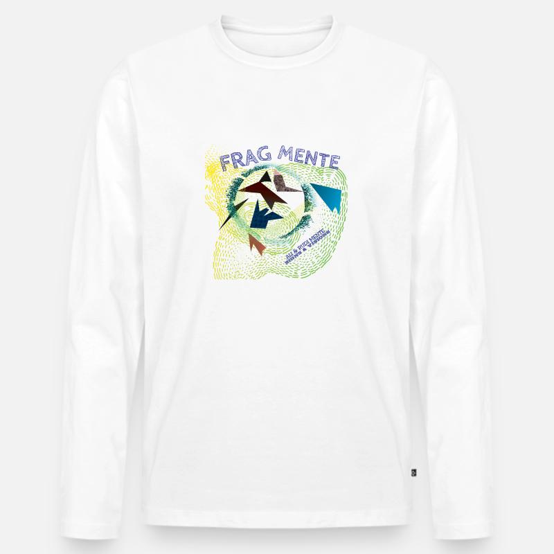 Frag Mente - Männer Premium Bio Langarmshirt - Weiß