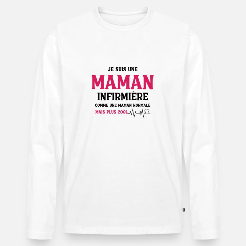 Ich bin eine Krankenschwester - Männer Premium Bio Langarmshirt - Weiß