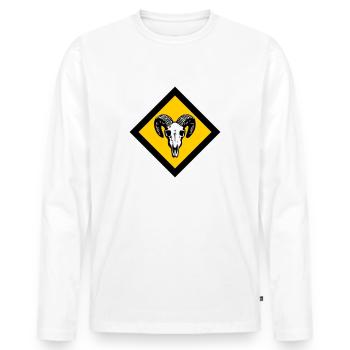 Gotland - Männer Premium Bio Langarmshirt - Weiß - Vorne - Nico (187cm)