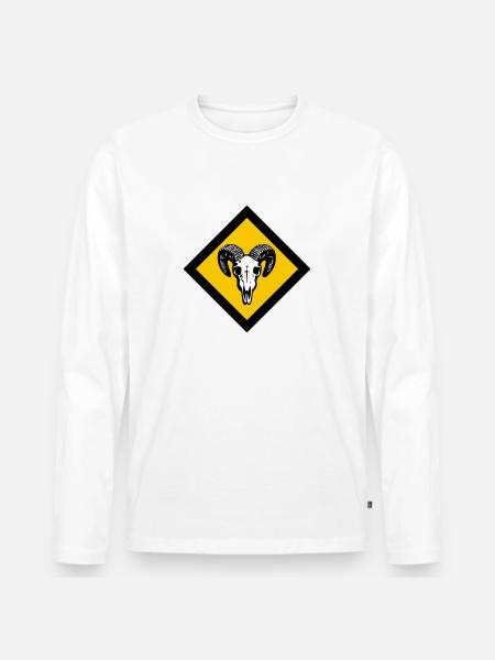 Gotland - Männer Premium Bio Langarmshirt - Weiß