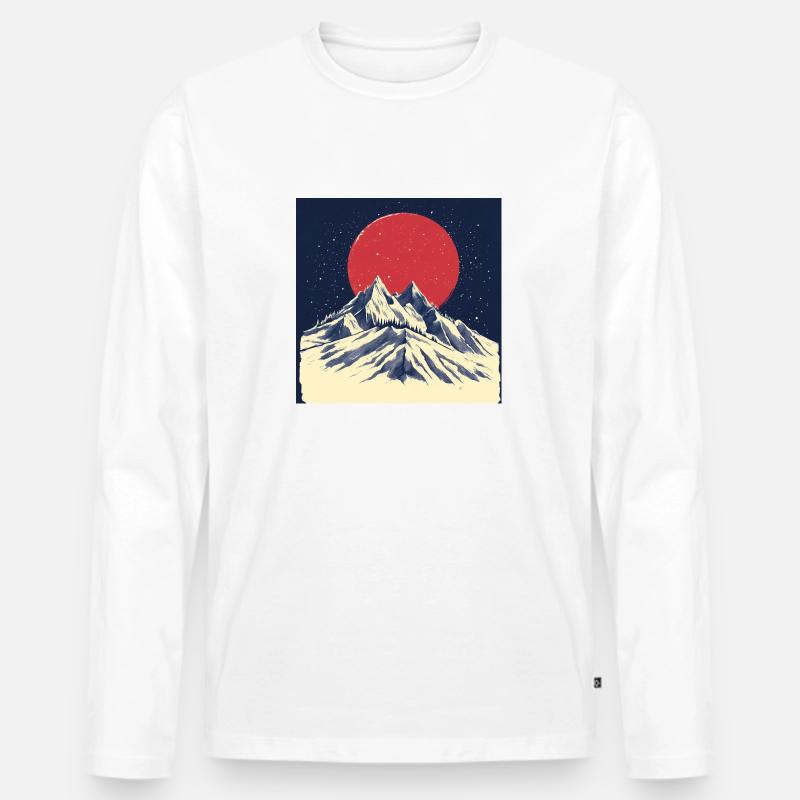 Mountain day - Männer Premium Bio Langarmshirt - Weiß