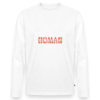 Gleichheit: Es ist ein Menschenrecht - Männer Premium Bio Langarmshirt - Weiß - Vorne - Nico (187cm)
