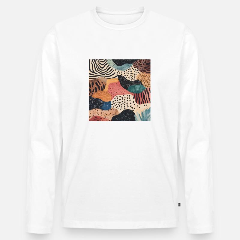 Diversity pattern - Männer Premium Bio Langarmshirt - Weiß