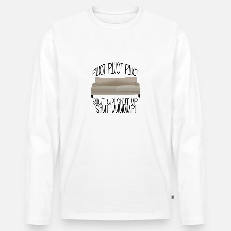 Drehsessel - Männer Premium Bio Langarmshirt - Weiß