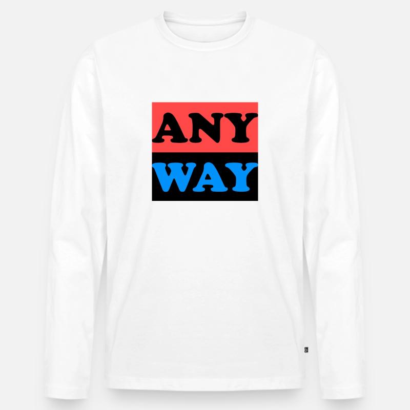 Anyway - Männer Premium Bio Langarmshirt - Weiß