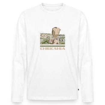 Chiricahua Shirt National Monument Natur Souvenir - Männer Premium Bio Langarmshirt - Weiß - Vorne - Nico (187cm)