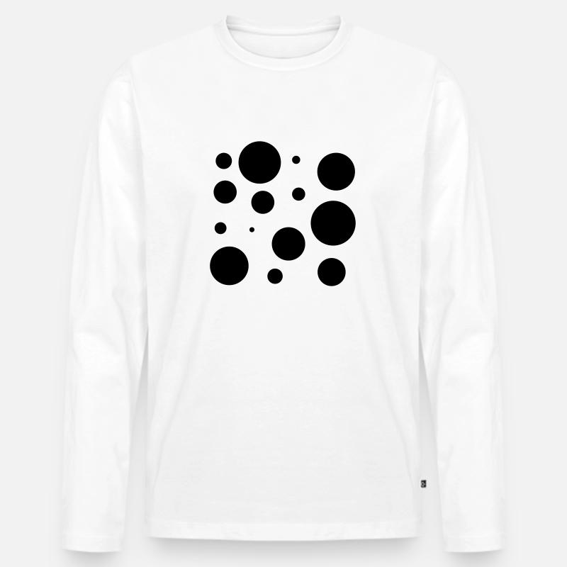 Bubbles - Männer Premium Bio Langarmshirt - Weiß
