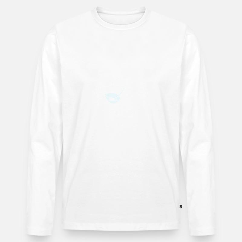 BEHERRSCHE MICH HÄRTER DADDY - Männer Premium Bio Langarmshirt - Weiß